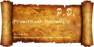 Promintzer Dagomér névjegykártya